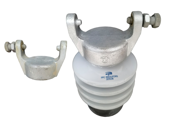 IEC 60168 Antykruszony izolator słupkowy z porcelany Jasnoszary