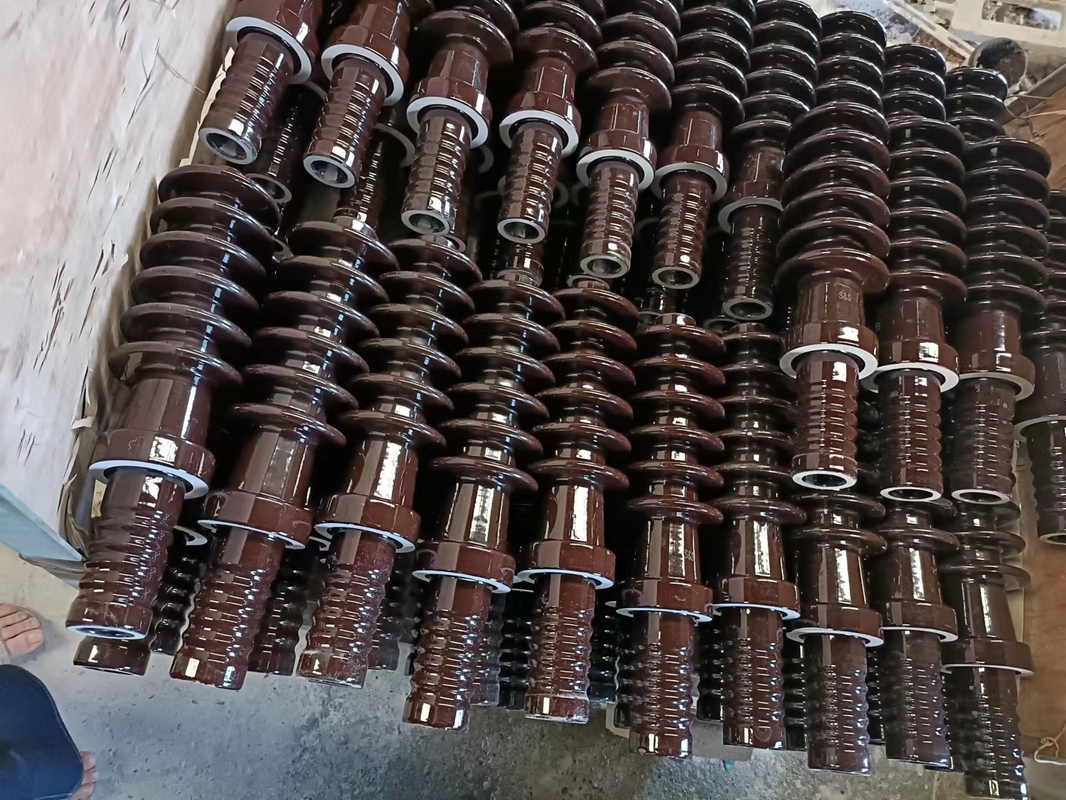 IEC 60168 Oil ASS Transformator tuleja porcelanowa Brązowy przeszklony rynek koreański 150kV