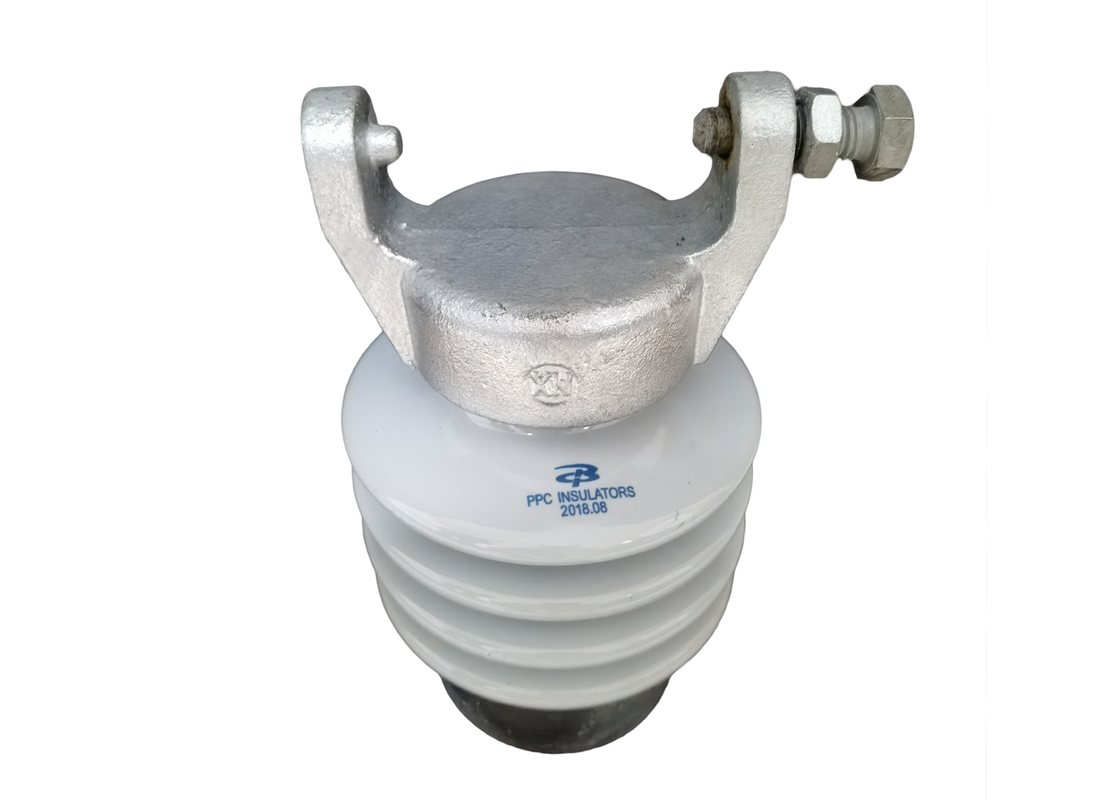 IEC 60168 Antykruszony izolator słupkowy z porcelany Jasnoszary