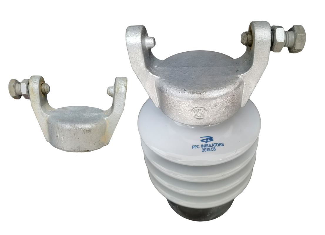 IEC 60168 Antykruszony izolator słupkowy z porcelany Jasnoszary