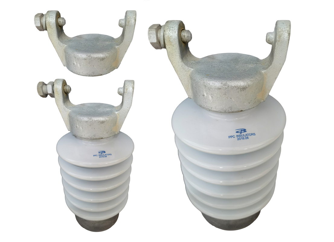 Izolator słupkowy z jasnoszarej porcelany ANSI