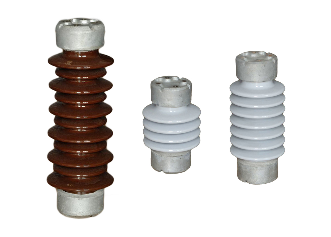 Brązowe, standardowe porcelanowe izolatory wsporcze TR-214 250kV ANSI do transmisji
