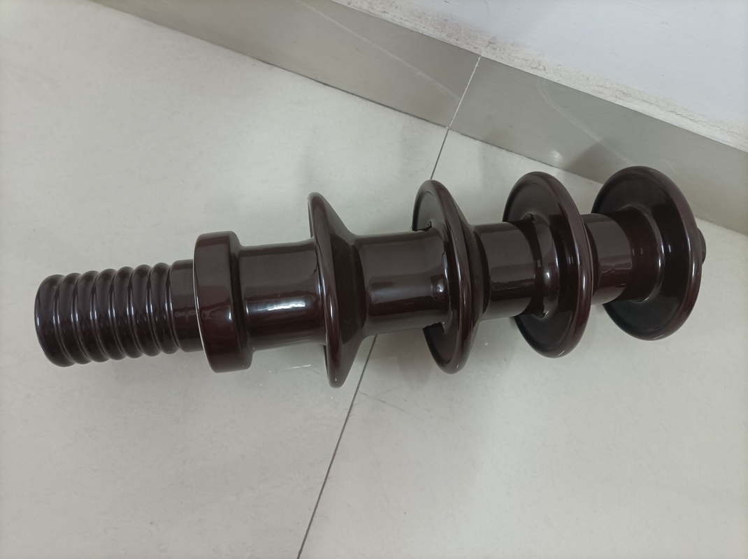 DIN 30NF250 Transformatorowa tuleja porcelanowa Brązowa przeszklona wysokość 485 mm